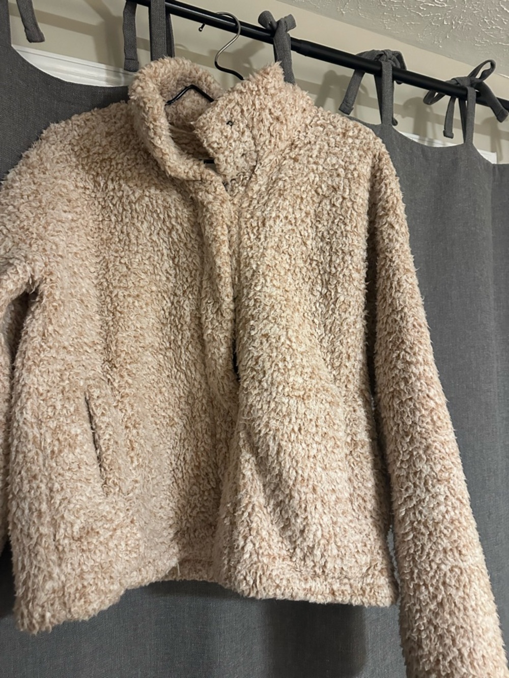 Thread & Supply Plush Taupe Sherpa Jacket